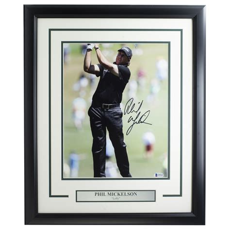 Phil Mickelson Signed 11x14 Custom Framed Photo Beckett Coa