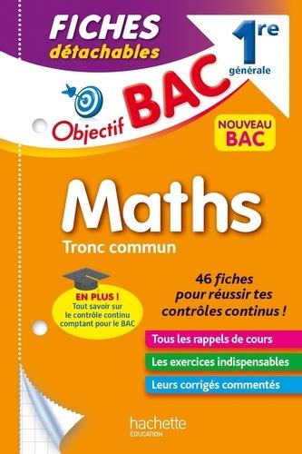 Fiches D Tachables Maths Tronc Commun Re G N Rale De Eric Barbazo