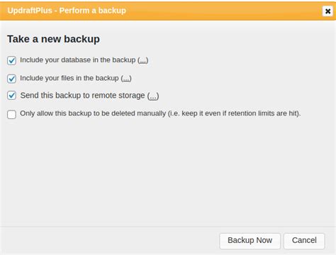 Backup your WordPress | E2E Cloud