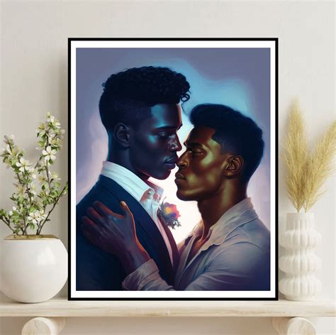 Black Gay Art Digital Print Gay Black Art Printable Black Gay Etsy