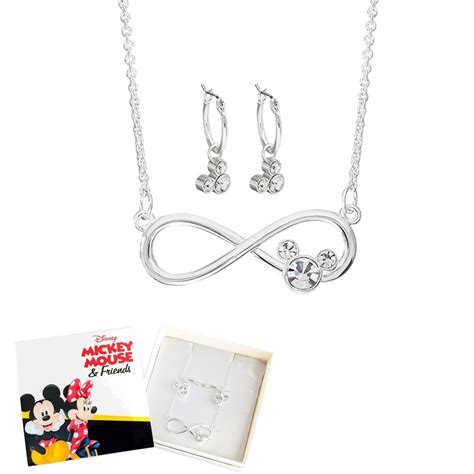 Parure Collier Et Boucles D Oreilles Disney Mickey Sc Crystal Maty