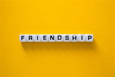 Friendship Concept on Yellow Background Stock Image - Image of support ...