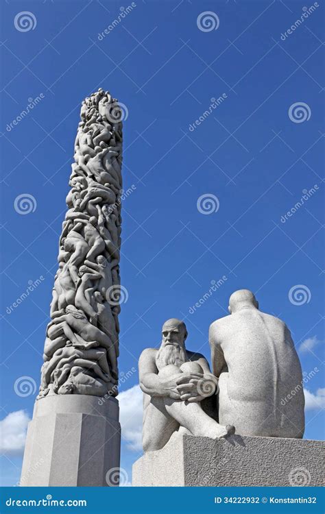 Statues In Vigeland Park In Oslo Norway Editorial Photography Image