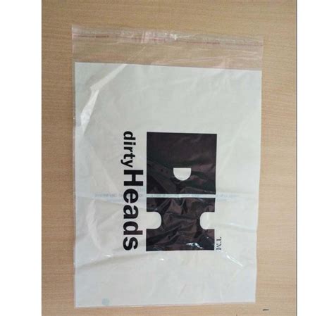 White Dirty Heads Ldpe Printed Poly Bag For Garment Packaging