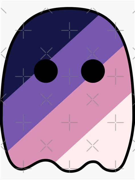 Asexual Spectrum Pride Ghost Sticker For Sale By Lunyssa Redbubble