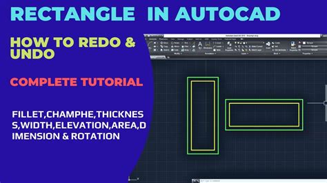 RECTANGLE COMMAND IN AUTOCAD How To Undo Redo In Autocad In Urdu