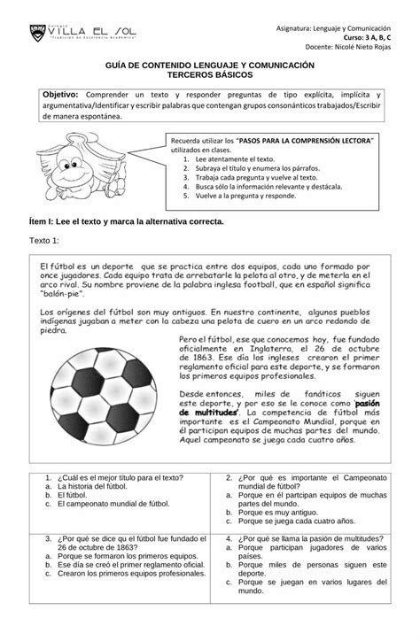 PDF GUÍA DE CONTENIDO LENGUAJE Y COMUNICACIÓN TERCEROS 3B p Los