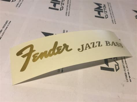 1974 Fender Jazz Bass Logo vinyl Sticker - HMCustom Online Shop