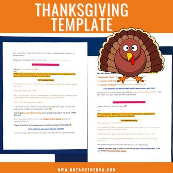 Thanksgiving Email Template by Not Another Virtual Assistant | TPT