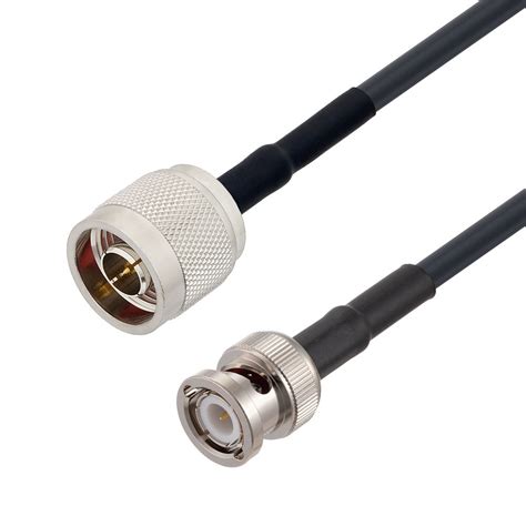 Low Loss N Male To BNC Male Cable LMR 195 UF Coax In 36 Inch