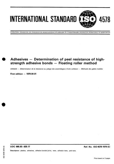 Iso Adhesives Determination Of Peel Resistance Of High