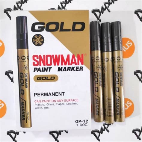 Jual Spidol Permanent Marker Snowman Gold Silver White Di Lapak