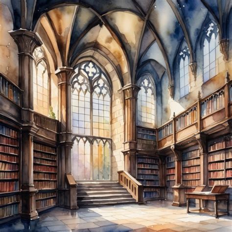 A Library In A Medieval Castle Free Stock Photo - Public Domain Pictures