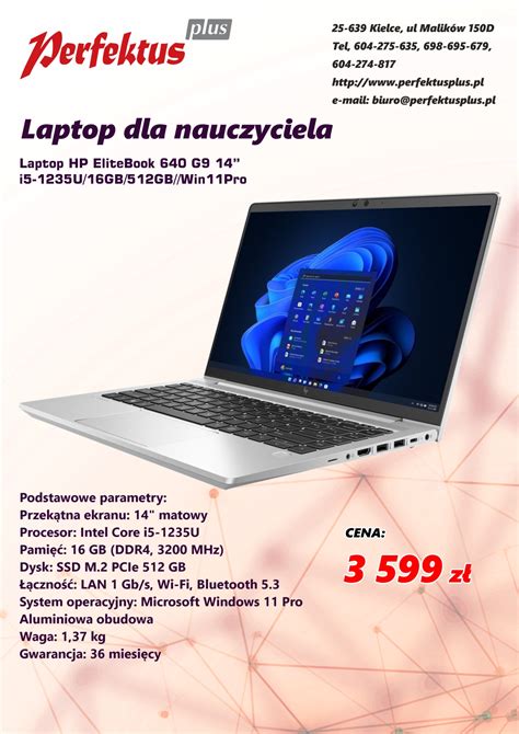 Laptopy Dla Nauczycieli Perfektus Plus