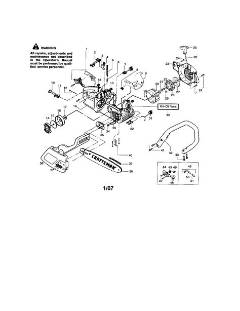 craftsman 16 36cc chainsaw parts diagram - Chicfer