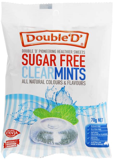 Double D Sugar Free Clear Mint Drops 70g 12pk At Mighty Ape Nz