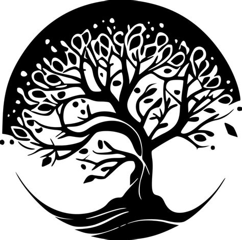 Tree Of Life Minimalist And Flat Logo Vector Illustration