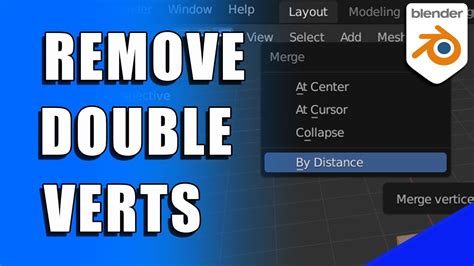 Remove Double And Overlapping Vertices In Blender Merge By Distance