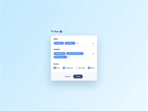 Day 576 Filter UI Design On Behance