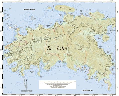 Map, St john usvi, Trail maps