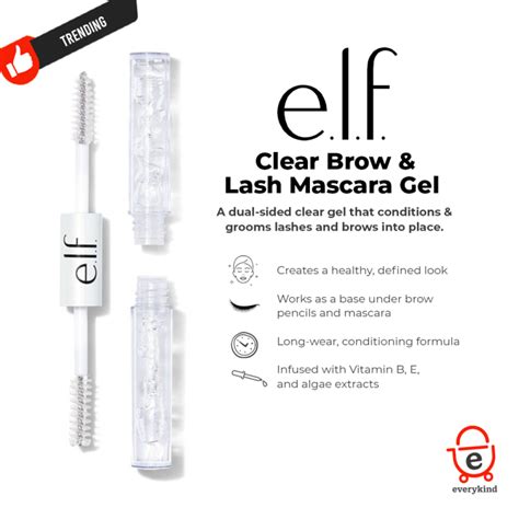 Elf Clear Brow And Lash Mascara Dual Sided Clear Brow Gel And Mascara Long Wear Conditioning