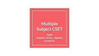 Multiple Subject CSET Subtest 2 Mathematics Study Guide By Katie Greene