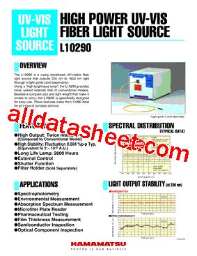 L Datasheet Pdf Hamamatsu Corporation