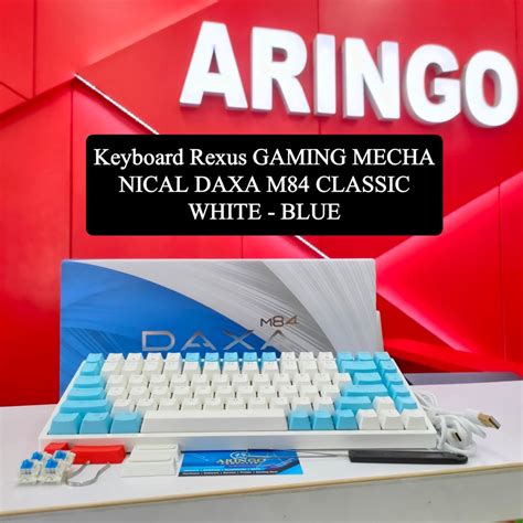 Jual Keyboard Rexus Gaming Mechanical Daxa M Classic White Blue