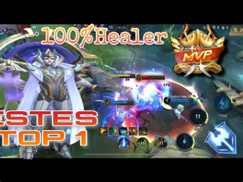 TOP 1 GLOBAL SUPPORT ESTES BUILD AND EMBLEM SET CRAZY HEALER 2023 YouTube