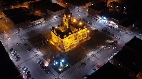 Knoxville Iowa Downtown Square - Drone Photography