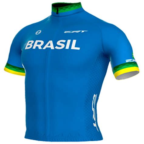 Camisa Ert New Elite Brasil Azul Modelagem Fit Unissex Ciclismo Bike