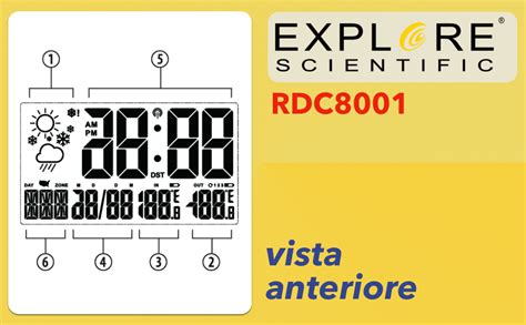 Explore Scientific Rdc Orologio Da Parete Jumbo Radio Controllato