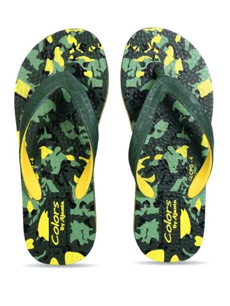 Buy Ajanta Shoes Men Flip Flops Hawai GREEN Online At Best Prices In