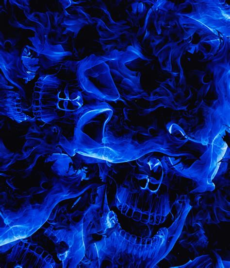 Blue Flaming Skull (100cm) - PA Hydrographics | Hydrographic Tanks ...