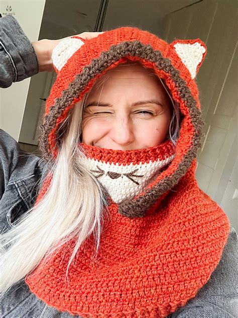 Ravelry Reed Fox Hooded Cowl Pattern By Muki Crafts