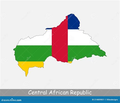 Bandera De La Rep Blica Centroafricana Mapa De Rep Blica