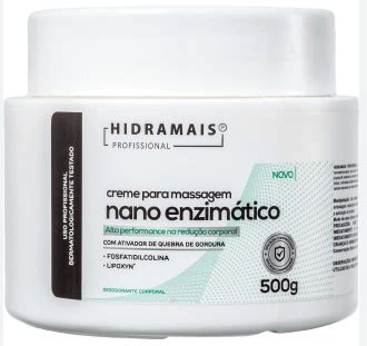 Creme Para Massagem Nano Enzim Tico Hidramais G Precinho Bacana