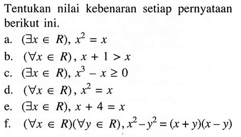 Kumpulan Contoh Soal Pernyataan Berkuantor Matematika Kelas 10 Colearn Halaman 2