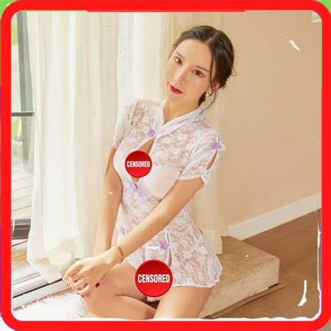 Jual Baju Lingerie Bodyslim Bodysuit Motif Cheongsam Transparan Lst