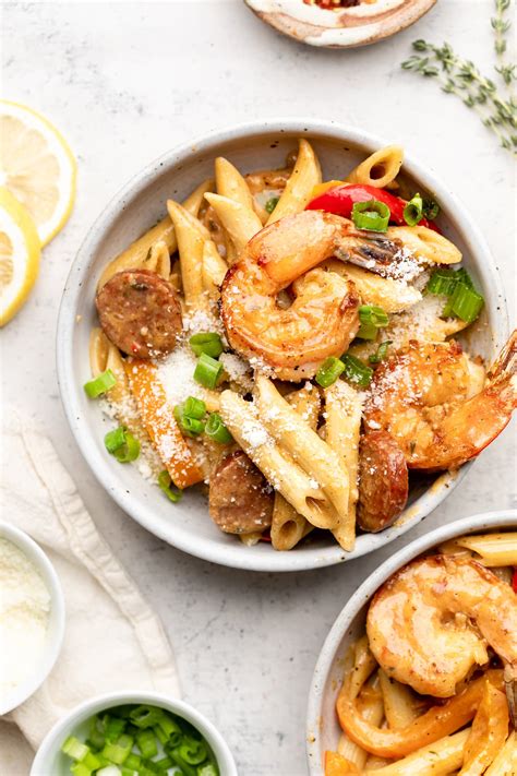 Cajun Shrimp And Sausage Pasta All The Healthy Things