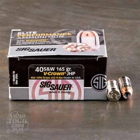 40 Smith Wesson Jacketed Hollow Point JHP Ammo For Sale By SIG 20