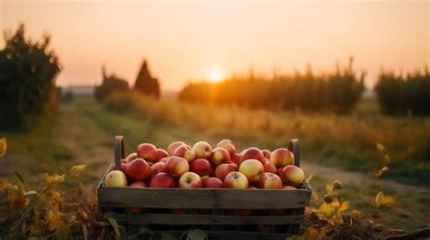 Manzanas En Cesta Ilustraci N Generativa Aixd Foto Premium