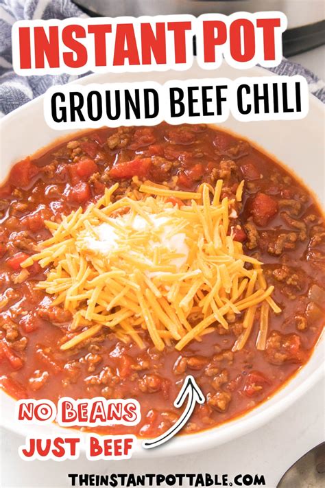 Instant Pot Chili No Beans Recipe