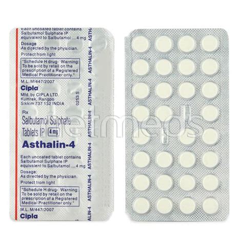 Asthalin 4mg Tablet 30s Price Uses Side Effects Netmeds