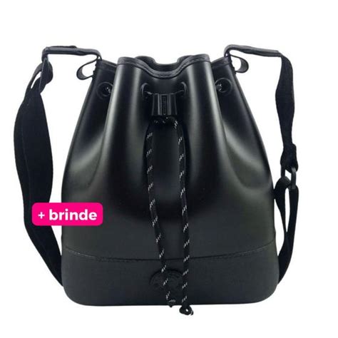 Bolsa Feminina Moleca Original Preta Tipo Saco Tiracolo Transversal