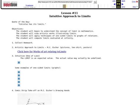 Intuitive Approach to Limits Lesson Plan for 11th - Higher Ed | Lesson ...