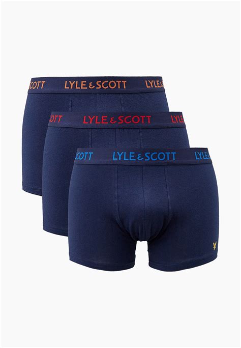 Трусы 3 шт. Lyle & Scott BARCLAY 3 Pack Basic Core Trunks, цвет: синий ...