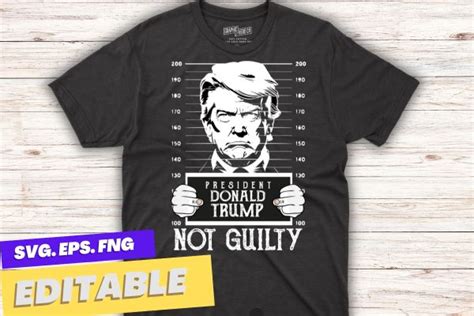 Trump Mugshot T Shirt Design Bundles Vector Svg Trump Mugshot