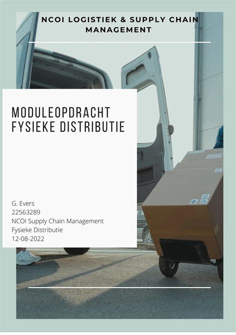 NCOI Geslaagde Module Fysieke Distributie Logistiek En Supply Chain