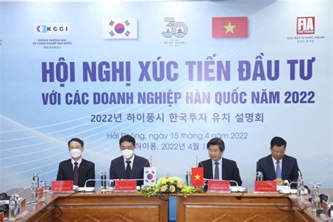 Hội nghị xúc tiến đầu tư các doanh nghiệp Hàn Quốc năm 2022 với chủ đề